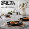 E-far 7.9 Inch Ceramic Dinner Plates, 6-Piece Stoneware Salad Plates