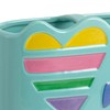 Allure Home Creation Rainbow Hearts 4-Piece Ceramic Bathoom Accessory Set