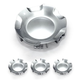 4Pack 7-1/8" Center Caps Compatible for Chevy Silverado Avalanche Suburban Tahoe 2007-2014, 6 Lug Wheel Cap Cover for 20" 5-Spoke Rims Replace # 9595152, 9597686 (Matte Silver)