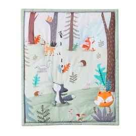 beeweed Animal Themed Baby Toddler Blanket Quilt Cot Comforter Crib Baby Quilts for Boys and Girls Nursery Bed Throw Blanket 84x107cm, Woodland Animals
