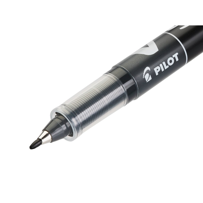 PILOT V-Sign Pen Fibre-Tip Pen (Black), Pack of 4