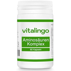 Amino Acids Complex Capsules - High Dose - 60 Amino Acid Capsules of 445 mg Each