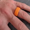 Knot Theory Orange Silicone Ring Men - Size 9 Step