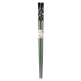 76 Chopsticks Dishwasher Silver Cherry Blossom Green for Men, Paulownia Box and Wrapping Included, Respect for the Aged Day, Dad, Grandpa Gift