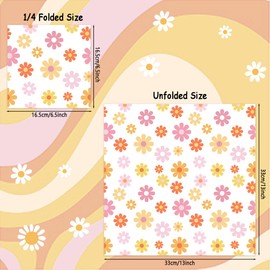 120 servilletas de papel con margaritas Groovy Daisy Boho - Servilletas de cena desechables de 3 capas con flores de margaritas decorativas para fiestas de bebé, cumpleaños, bodas, fiestas de temporada