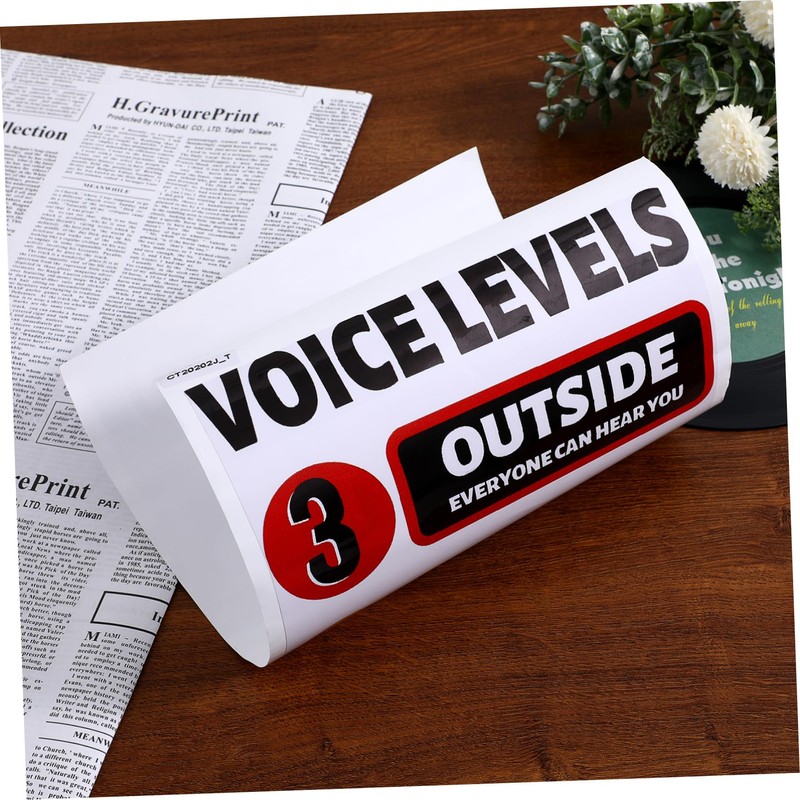jojofuny Voice Level Sticker Wall Decor for Classroom Rules Vibrant
