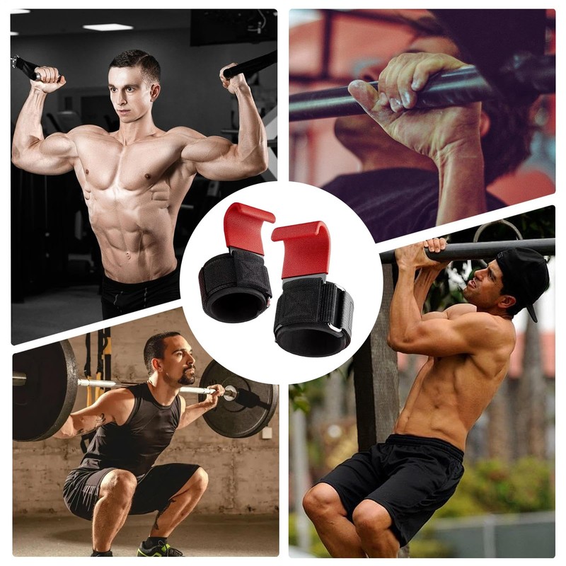 Gym Wrist Wraps | Bodybuilding Grips Hook - Ergonomic Padded