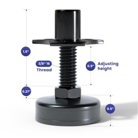 Premium Adjustable Furniture Feet Levelers - Furniture Risers, Furniture Levelers, Furniture Leveling Feet, T-Nut Kit 3/8 inch-16 Thread, 4 Pieces