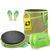 Colwelt Collapsible Garden Bag 47Gallon, Collapsible Leaf Bags with Hard
