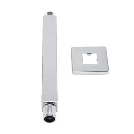 Brazo de ducha cuadrado de acero inoxidable superior Brazo de ducha tubo de montaje en pared Extensión de tubo para baño Cabezal de ducha de techo Grifos de bañera Cabezas de ducha(20cm)