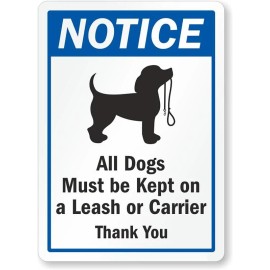 Bangin' Meats All Dogs Must Be Kept On A Leash Osha Notice Aluminum Weatherproof 8" x 12"