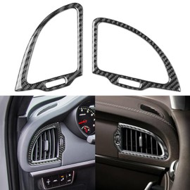 NVCNX Real Premium Carbon Fiber Accessories Compatible with KIA Stinger GT 2018-2023 2019 2020 2021 2022 Car Dashboard Sides Air Vent Outlet Cover Decal Decoration Interior Trim Sticker Black