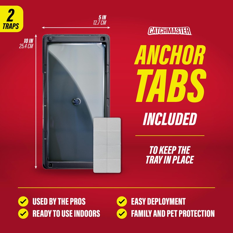 Catchmaster Rat & Mouse Glue Traps with Sticky Putty 2Pk,