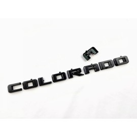 Overlay Door Rear Emblems Letters 3D Badge Nameplate Replacement for 2023+ Colorado 3PCS (Matte Black)