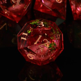 DND Polyhedral Dice Set Liquid Core D&D Dice D4 D6 D8 D10 D12 D20 D% Pack of 7