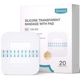 Dimora Waterproof Silicone Bandages for Sensitive Skin - 20 Count