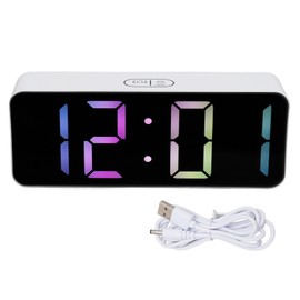 LED Clock Dual Mode Auto Dimming Temperature Display Snooze Function Digital Alarm Clock for Bedroom Office Kitchen