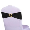 Pack of 100 Spandex Black Chair Sashes with Gold Buckles,