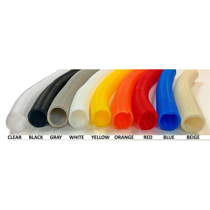 Electriduct 1" Split Wire Loom Tubing Polyethylene Corrugated Flexible Conduit