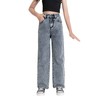 Floerns Girls High Waisted Straight Leg Jeans Denim Long Pants
