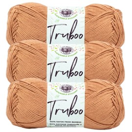 Lion Brand (3 Pack) Lion Brand Yarn 837-184T Truboo Yarn, Sienna