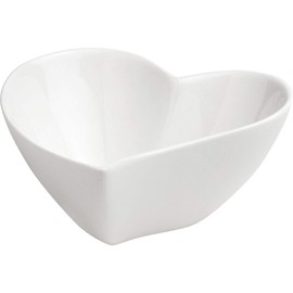 Sandra Rich 1590-14 Heart Herzschale, Porzellan, H 6cm, 14x14cm, weiß (1 Stück)