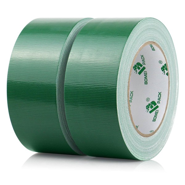 BOMEI PACK Green Duct Tape Waterproof, Multipurpose Strong Silver Tape