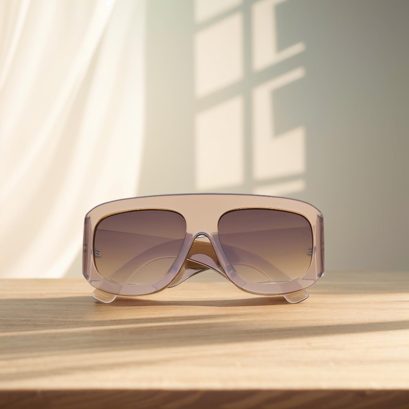 Haqptul Oversized Trendy Square Aviator Sunglasses for Women Men Big