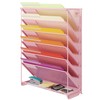 Kuntine.B Wall File Organizer (Pink, 7 Tier)