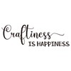 Craftiness is Happiness Vinyl Wall Decal Funny Quotes Home Mural