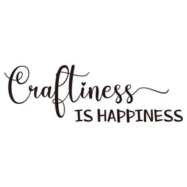 Craftiness is Happiness Vinyl Wall Decal Funny Quotes Home Mural Living Room Décor