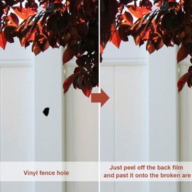 Mudder 8 Pcs Vinyl Siding Repair Kit Self-Adhesive PVC Tape for Covering Cracks, Holes, or Blemishes on Vinyl Siding Fence