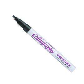 Uchida Marvy Chisel Point Pen Tip Calligraphy Paint Marker Art Supplies, Black
