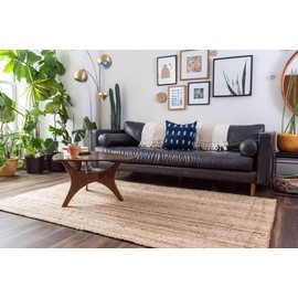 Unique Loom Braided Jute Collection Area Rug - Dhaka (7' 1" x 10' Rectangle, Natural)