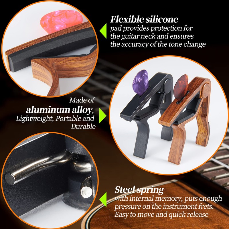 Capo Guitar Capo for Acoustic Electric Guitar Ukulele - 2