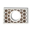 Nest Thermostat Decorative Wall Plate Honeycomb White, Brown Natural Hard