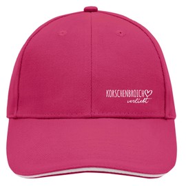 huuraa Baseballcappy Korschenbroich verliebt Geschenk Unisex Kappe Pink/White Korschenbroich Mitbringsel