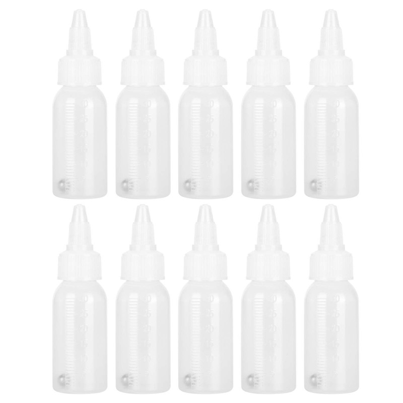Haosie 10PCS Airbrush Paint Bottles, 30ml Empty Airbrush Accessories, Paint