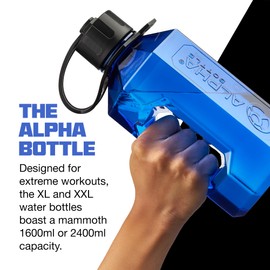 Alpha Designs | Water Bottle 1.6l | 1 Litre Water Bottle | Large Water Jug | BPA Free & Leakproof | For Men, Sports, Gym & Travel | Blue