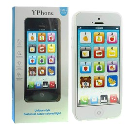YOYOSTORE 1pc White Or Black Mobile Toy Phone Kid Baby Music Touch Learning Study English USB Charge