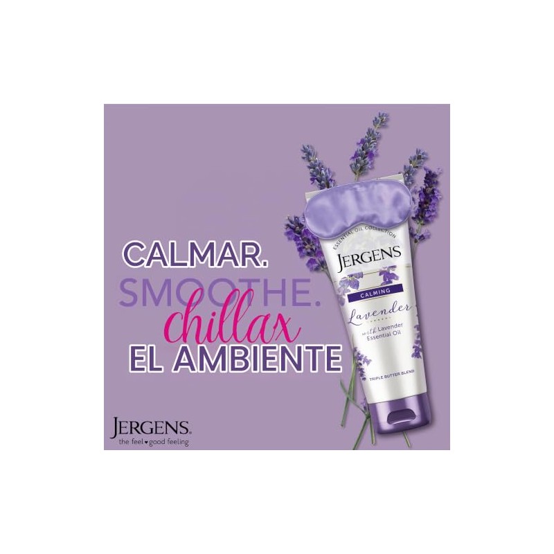 Jergens Lavender Body Butter Hand and Body Lotion, Moisturizer for