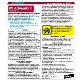 K9 Advantix II Medium Dog Vet-Recommended Flea, Tick & Mosquito Treatment & Prevention | Dogs 11-20 lbs. | 2-Mo Supply