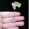 Pink Tourmaline Necklace Kitty Cat Pendant Diamond 18kgp @ Sterling
