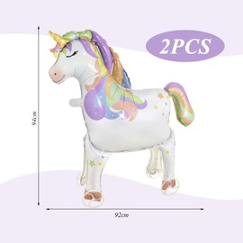 2 Pieces Cartoon Animal Balloons, Aluminum Film Balloons, Balloons With Wheels, Children'S Inflatable Toys, Creative Cute Balloons.