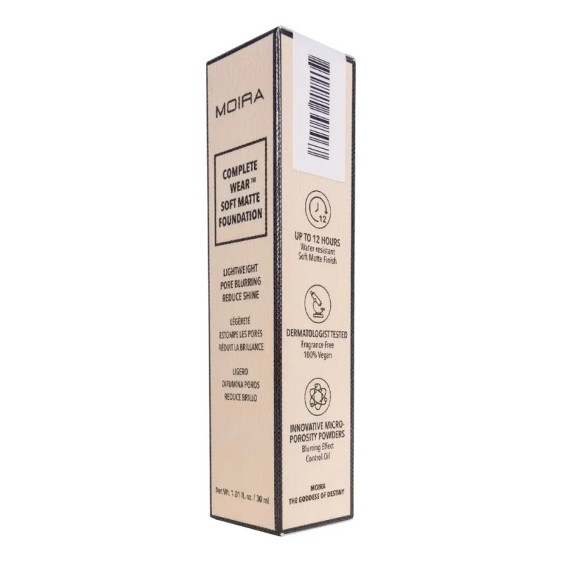 Base De Maquillaje Moira Cosmetics Soft Matte Foundation Tono 250c