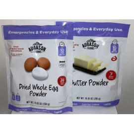 Augason Farms Dried Whole EGG & BUTTER Powder RESEALABLE POUCH Emergency Food