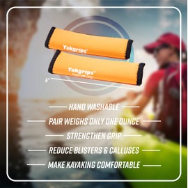 Yakgrips Paddle Grips for Solid Shaft Kayak Paddle, Kayaking Accessories, Non-Slip Grip, Blister Prevention - Cascade Creek