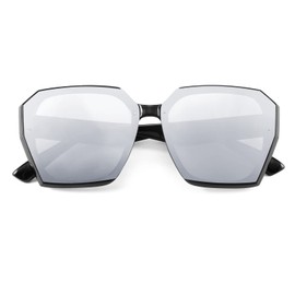 FEISEDY Mirrored Sunglasses for Women Men Oversized Square Street Style UV Protect B2805