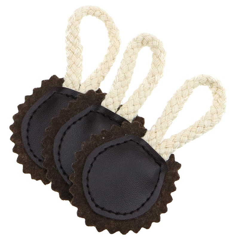 6 Sets Pu Leather Sew-On Toggles Closure with Resin Horn