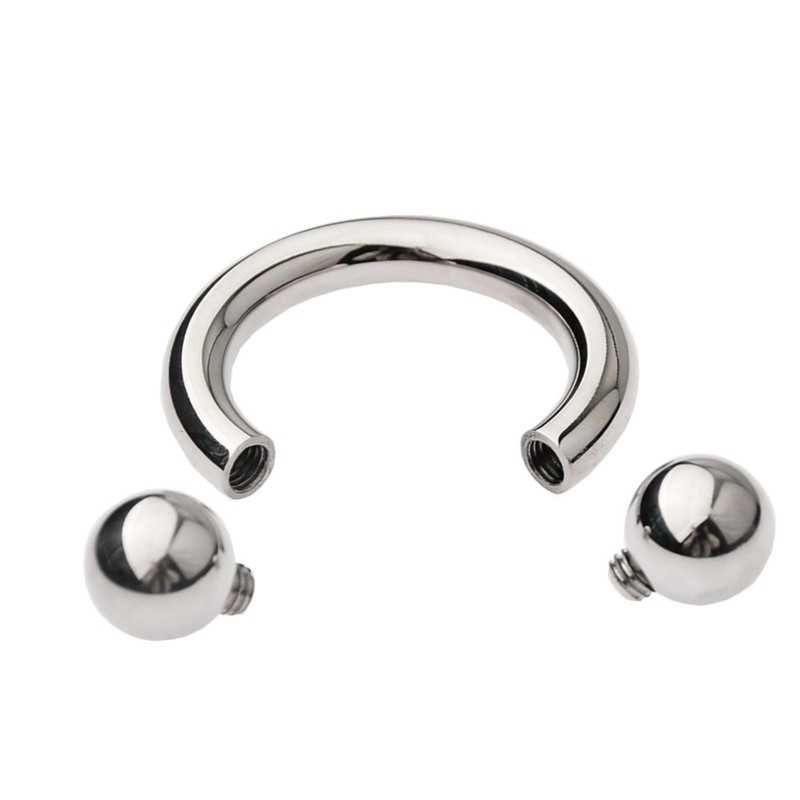 Removable Large C-Shape Opening-Ring Accessory, Men's Stainless Steel Weight Ring